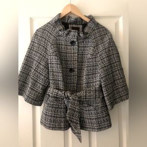 LIMITED 3/4 Sleeve Black Tweed Blazer/Jacket w/ Belt Size M